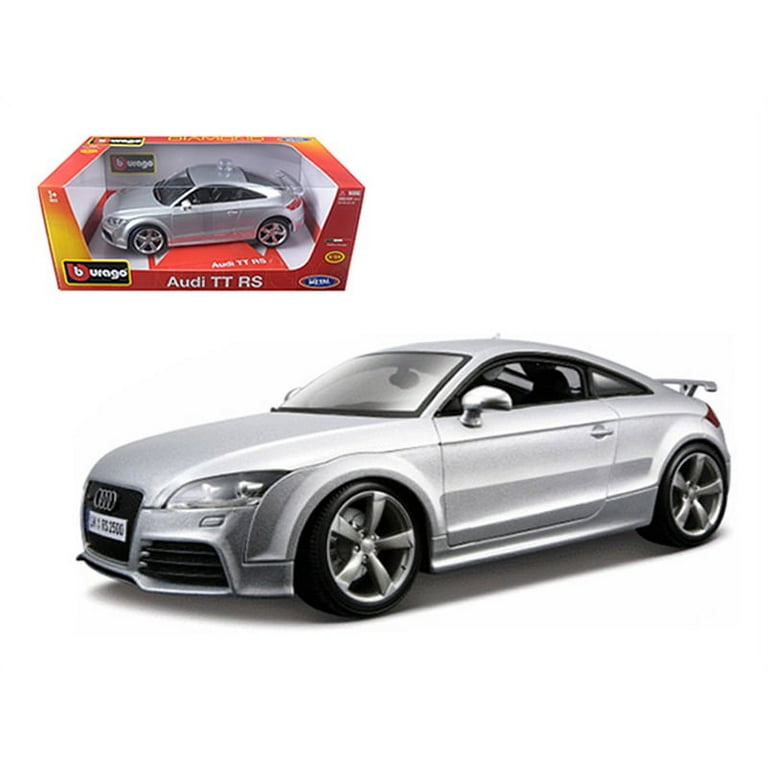 Audi TT RS Silver 1/18 Diecast Car Model by Bburago