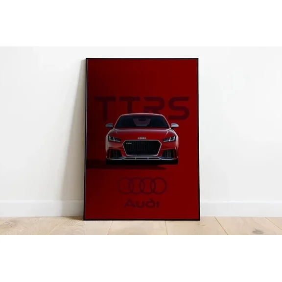 Audi Tt Rs Poster Print Wall Art Iconic Car Sports Car Motorsport Art Home Decor Office Wall Art