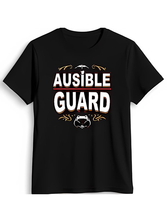 Audible Guard Vintage Black T-Shirt Stylish Graphic Tee for Casual Wear