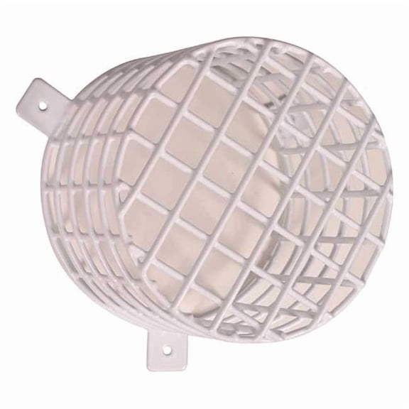 Audible and Strobe Guard, Steel, Surface Mount, 5 7/8 in W x 5 7/8 in H x 5 in D, White