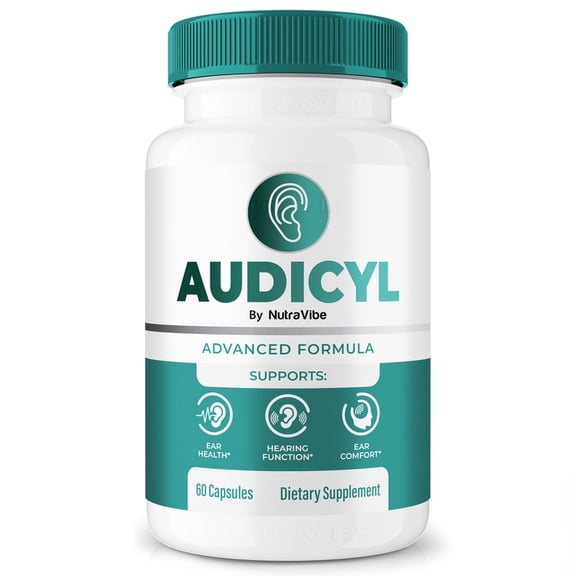 Audicyl Capsules Original Formula with a Natural Blend to Support Ear Health, Hearing Comfort & Auditory Balance | Clean and Gentle, Easy-to-Take Daily Pills (60 Capsules)