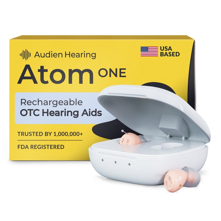 【充電式・超小型】Audien Atom One 集音器（ベージュ）ワイヤレス Audien Atom One OTC Hearing Aid - Walmart.com