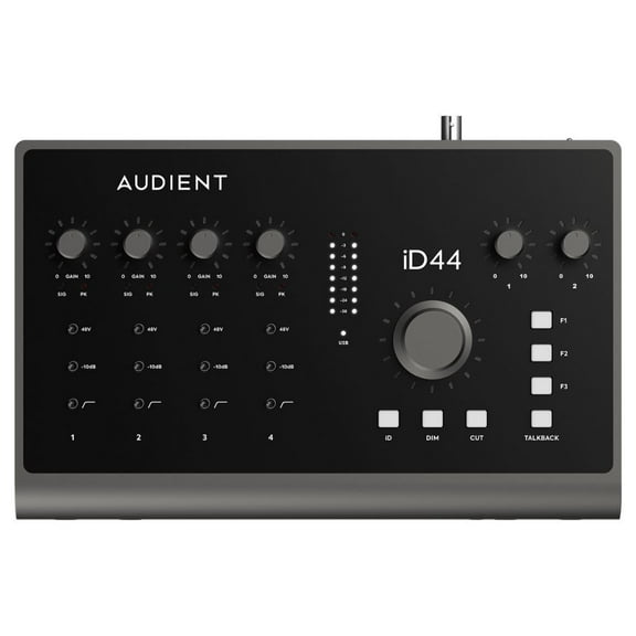 Audient iD44 MKII USB Audio Interface with 4 Console Mic Preamps and Class Leading Converters