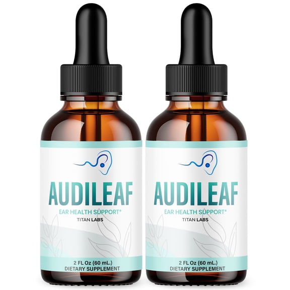 Audileaf Advanced Formula Ear Health Support Drops Hearing Supplement Audi Leaf 60 Servings