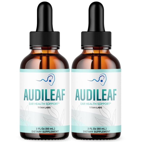 Audileaf Advanced Formula Ear Health Support Drops Hearing Supplement Audi Leaf 60 Servings