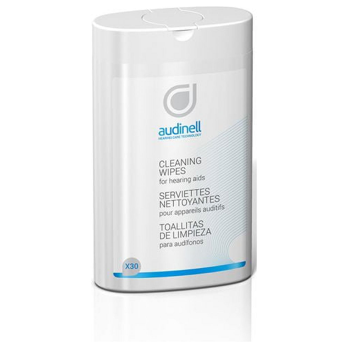 Audinell Hearing Aid Cleaning Wipes, Canister of 30