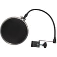 thumbnail image 1 of Audio 2000S AWS4071 7.4" Dual Screen Clamp on Microphone Pop Filter Wind Screen, 1 of 2