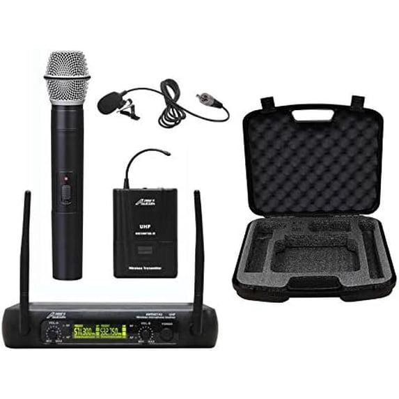 Audio 2000S XLR Wireless Microphone System with Body-Pack, Lavalier ...