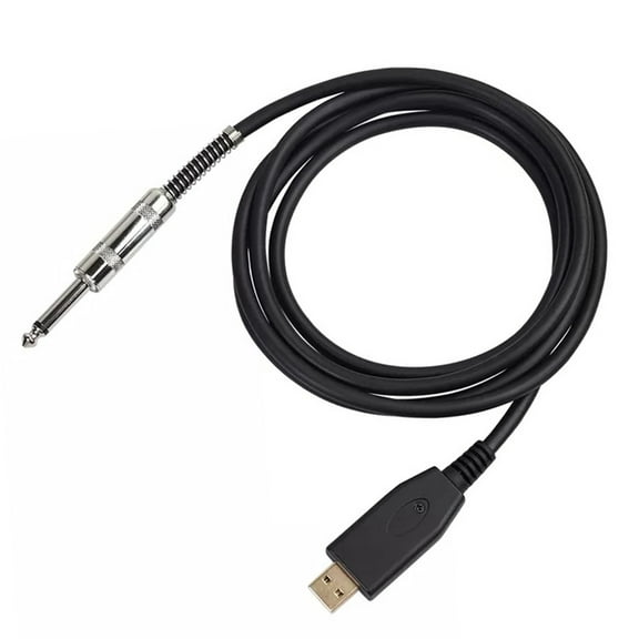 Audio AUX Cable Anti interference High Fidelity Driver free USB to 6 35mm Male to Male Guitar Cable for Laptops