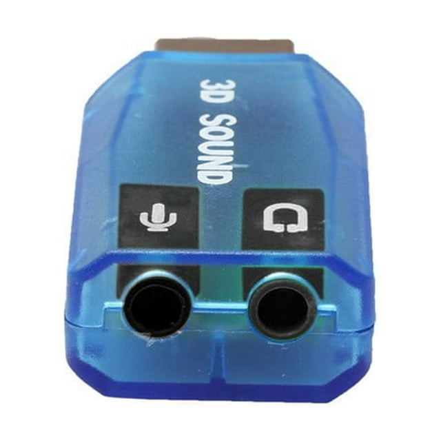 Audio Adapter 3D Sound card 5.1 USB To 3.5mm mic headphone Jack Stereo Headset