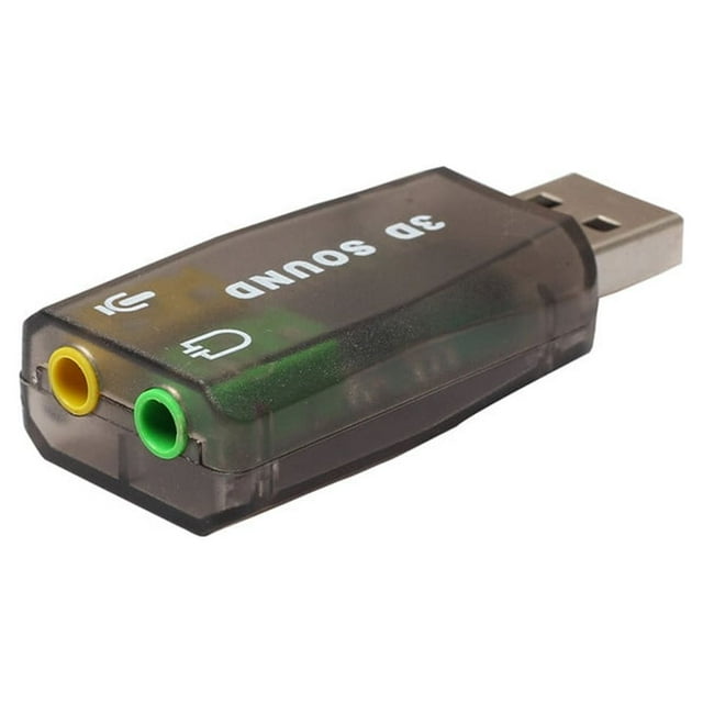 Audio Adapter 3D Sound card 5.1 USB To 3.5mm mic headphone Jack Stereo