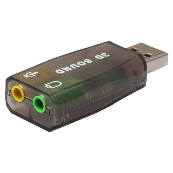 Audio Adapter 3D Sound card 5.1 USB to 3.5mm mic headphone Jack Stereo Headset