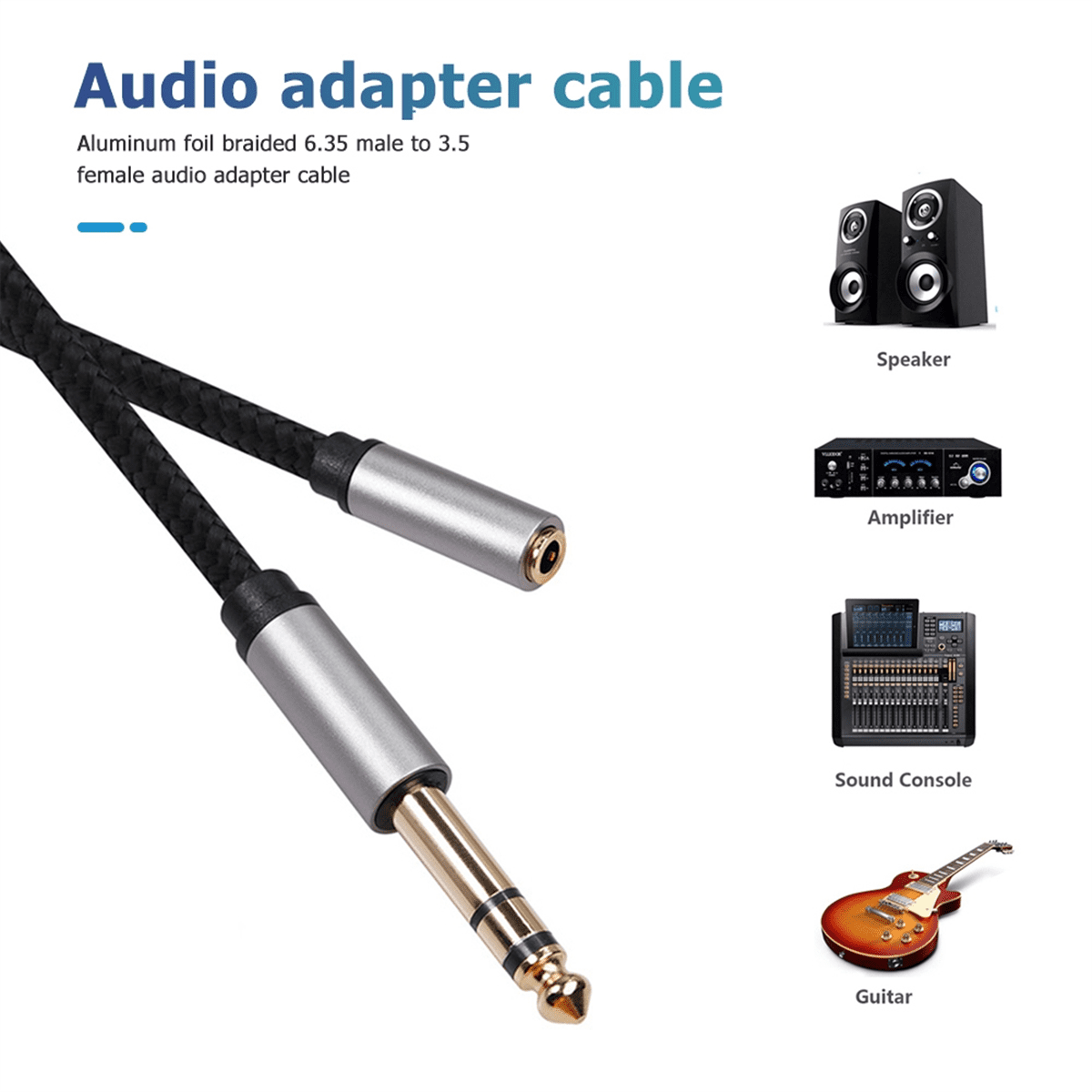 Câble Audio Pronomic Stage JM2JS-1.5 3,5 mm Jack Stéréo / 2x 6,3 mm Jack Mono 1,5 m noir