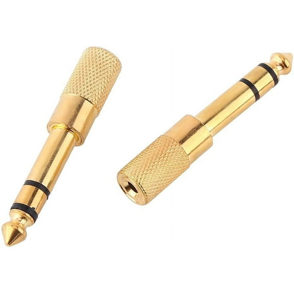 for Audio Adapter 6.5Mm to 3.5Mm for Audio Adapter Gold 10Pcs 6.5Mm 1 4 Inch Male to 3.5Mm 1 8 Inch Female Stereo for Audio Plug Headphone Mic Jack Adapter