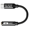 thumbnail image 1 of Atzeste USB C to 3.5mm Headphone Jack Audio Adapter, DAC AB136D HiFi USB C to Aux Female Audio Dongle Compatible with iPhone 16/15 Series, iPad Pro, MacBook, Samsung Galaxy S24/S23/S22, 1 of 7