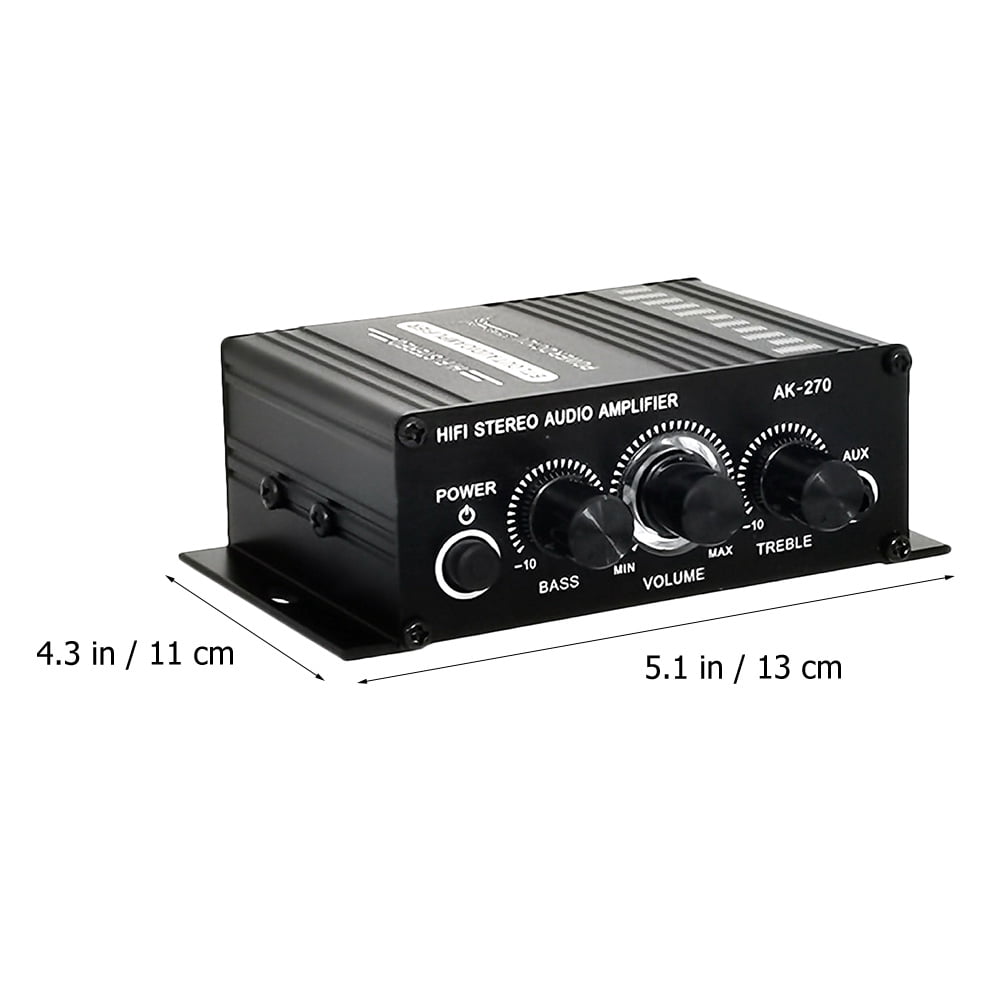 Audio Amplifier 12V Digital Audio Amp Dual Channels Bass Treble