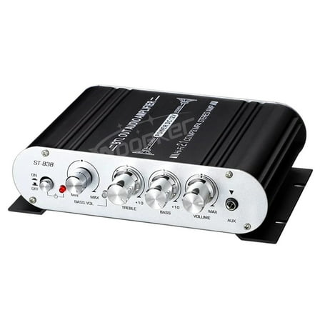 Audio Amplifier ST-838 2.1 Channel Subwoofer Stereo Bass Amp RMS 20Wx2+40W Class D Mini Amplifiers Media Player ,High Sound