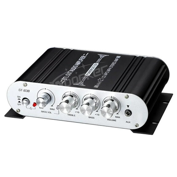 Audio Amplifier ST-838 2.1 Channel Subwoofer Stereo Bass Amp RMS 20Wx2+40W Class D Mini Amplifiers Media Player ,High Sound