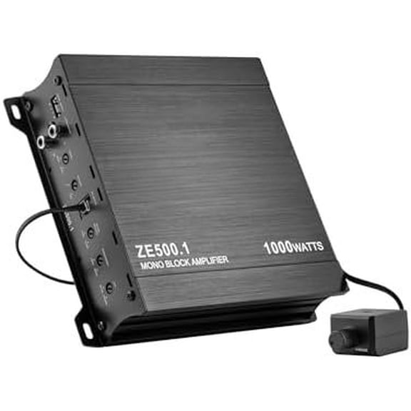 Audio Amplifier ZE500.1 1000W Monoblock Class D MOSFET Subwoofer Audio, 1-4 Ohm , Low Pass Crossover, Mosfet Power , Stereo