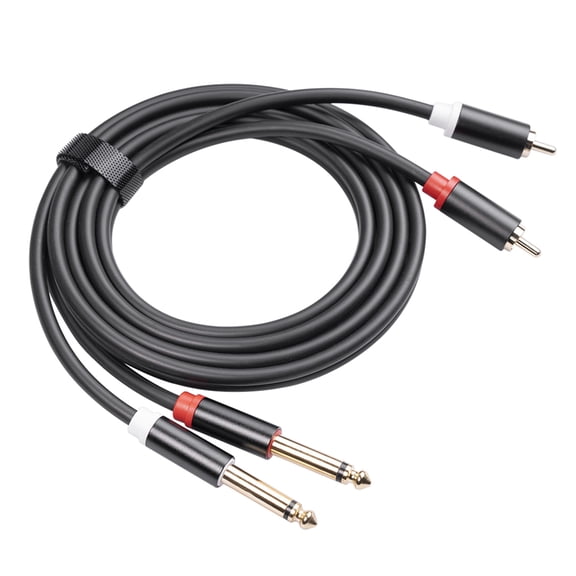 Audio Cable,1/4'' To Dual To 2 Rca Male Adapter Wire 2 Rca Male Dual Rca Audio Rca Male Adapter To Rca Cable Wire Plated Alloy Plated Alloy Shell 6.35mm To Rca 26.35mm Male To Male To 2
