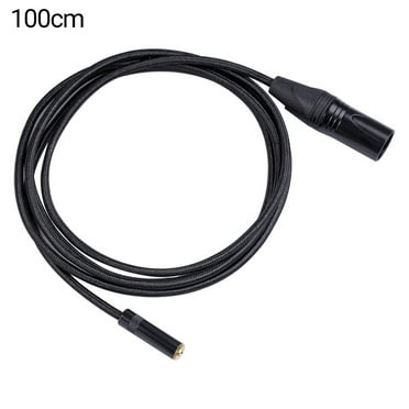 Audio Cable Anti-interference Aluminium Alloy 3.5mm Female to 3 Pin XLR Male Adapter Cable for Microphone