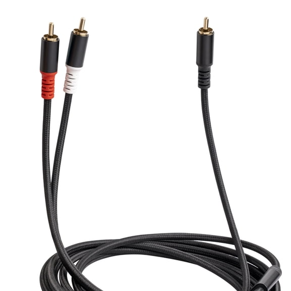 Audio Cable,Tv Dvd Male Stereo 6.5ft Amplifier Tv Cable Dual Rca Male Players Y Adapter Plated 6.5ft Amplifier To 2 Y Cable 1 Dual Shielded Plated Adapter Audio Cables Dsfen Tv Mer Dvd