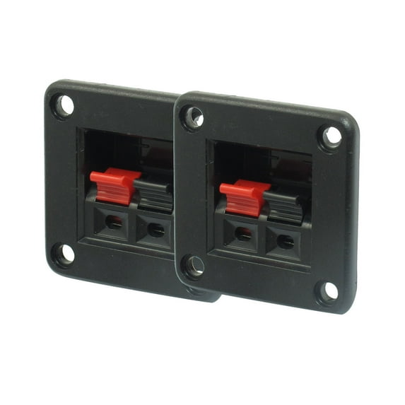 Audio Cable Wire Push in Jack Socket 2 Position Speaker Terminal Block 2 Pcs