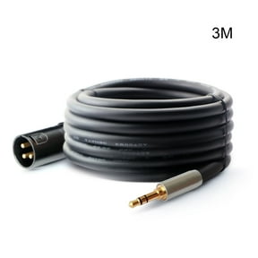 Audio-Cable XLR Male To 3.5-Jack Male Aux- Connector Gold Plated For Instrument