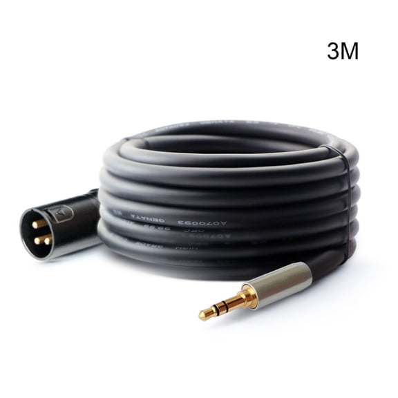Audio-Cable XLR Male To 3.5-Jack Male Aux- Connector Gold Plated For Instrument