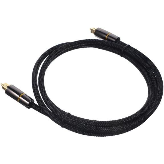Audio Cable for TV Black Optical Fiber Cord Rust Resistant Stable Transmission