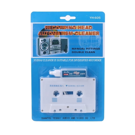 -Audio Cassette Tape for Head Cleaner & Demagnetizer for Car, Home and Portable