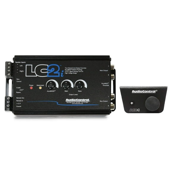 Audio Control LC2i & ACR-1<br/> 2 Channel Line Out Converter Accubass and Subwoofer control for amps to your factory system & ACR-1 dash remote