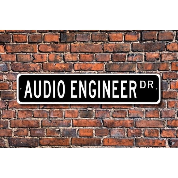 Audio Engineer Audio Engineer Gift Audio Engineer sign Audio Engineer decor Engineer Metal Aluminum Sign - Size: 16 x 4 Inches