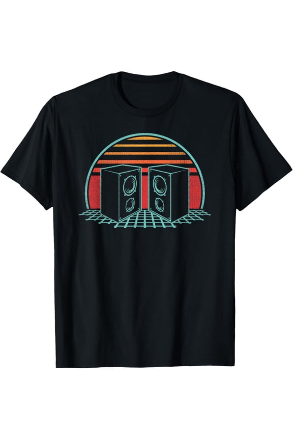 Audio Engineer Speaker Retro 80s Style Sound Guy T-Shirt