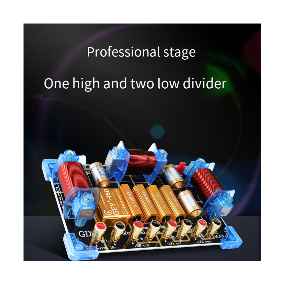 Audio Frequency Divider Stage Speaker 2 Way Divider 2000W 15 Inch 12