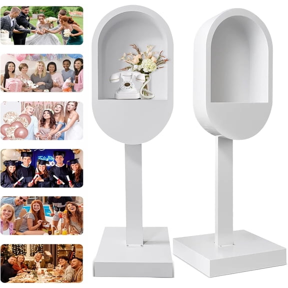 Audio Guest Book Phone Booth Stand, Romantic Audio Guestbook Telephone Booth for Wedding Birthdays Party Graduation Baby Shower Retirement Special Occasions Decoration