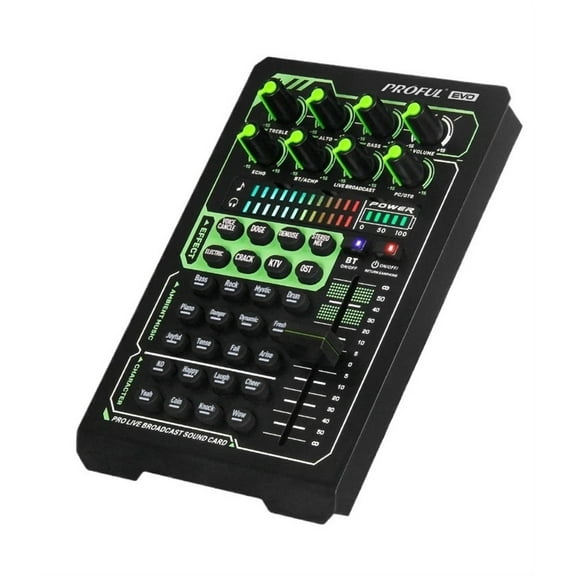 Audio Interface External Sound Card,Large Capacity Battery,With ,20 Kinds Of Sound Effects,For Live Broadcast ,Precision Control and Adjustment