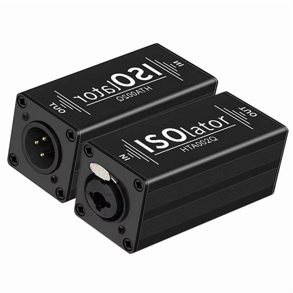 Audio Isolator 6.35 Audio Noise Filter Noise Suppressor Isolator Audio Signal Isolator for Eliminator Common Ground,1 * Audio Isolator,Black