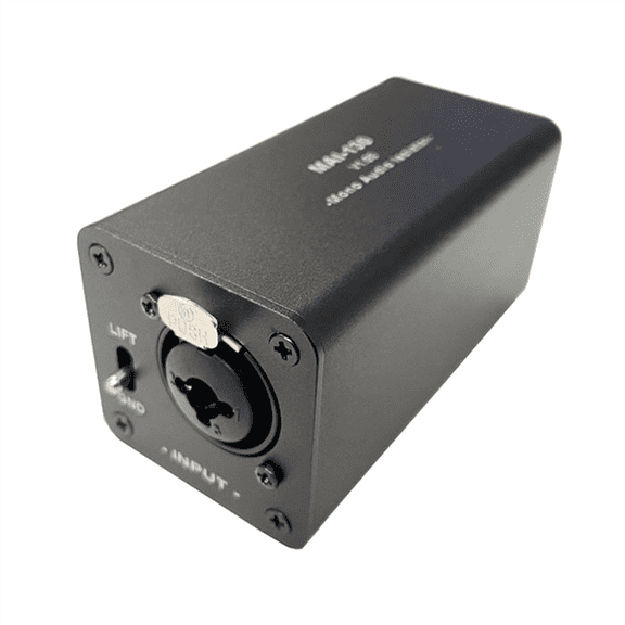 Audio Isolator Noise Reduction,Eliminates Current Noise,DI Grounding Box,6.5 XLR Mixer Audio Isolator, MAI-130 Mono