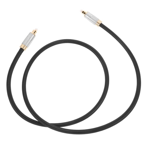 Raindrops Black Optical Audio Cable for Speaker with HiFi Sound Quality and Long Durability 1m