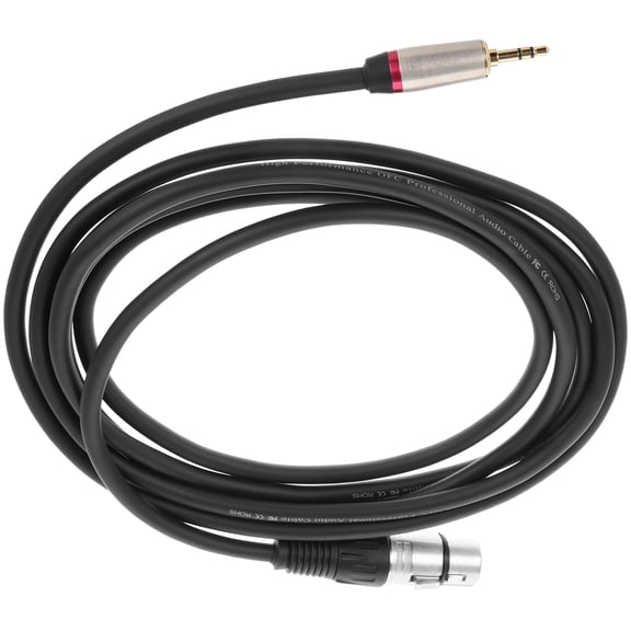 Portable Fan Audio Line Mini XLR Female Audio Connector 300.00X2.50X2.50CM Black