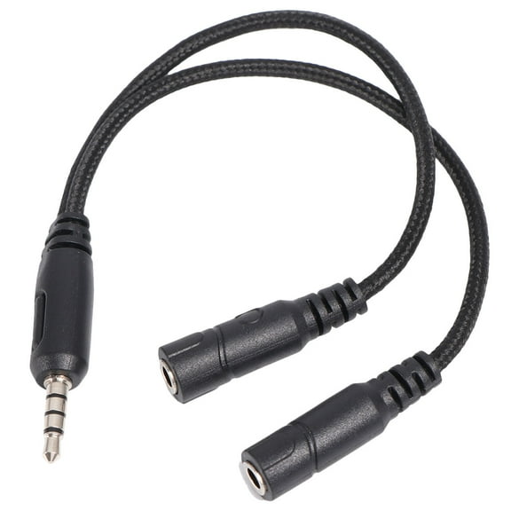 UKCOCO Audio Mic Splitter Cable 3.5mm Stereo Headset Adapter for Pc Use with Durable Plated Gold Plated Connectors