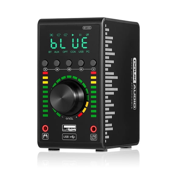 Audio Mini Digital Amplifier COAX / OPT Integrated 5.0 Amp Home/Car/Marine Audio Amp USB Player 24B/192K ,Bass & Treble Control