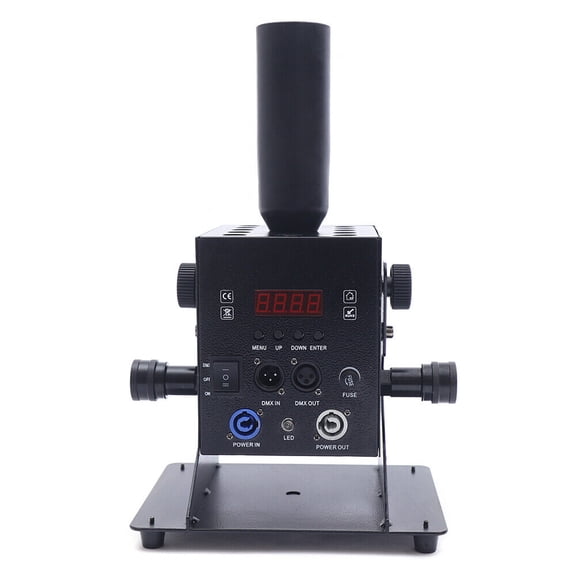 Audio Mixer, 260W LED Multi-Angle CO2 Smoke Machine, Durable Powder-Coated Metal, Compact Portable Design, Easy to Clean, 110V US Standard for Party and Stage Use
