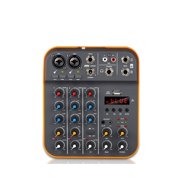 Audio Mixer Fuluode V4 Sound Mixing Console USB Record Computer 48V Phantom Power Delay Repaeat Effect 4 Channels USB ,Easy to Use