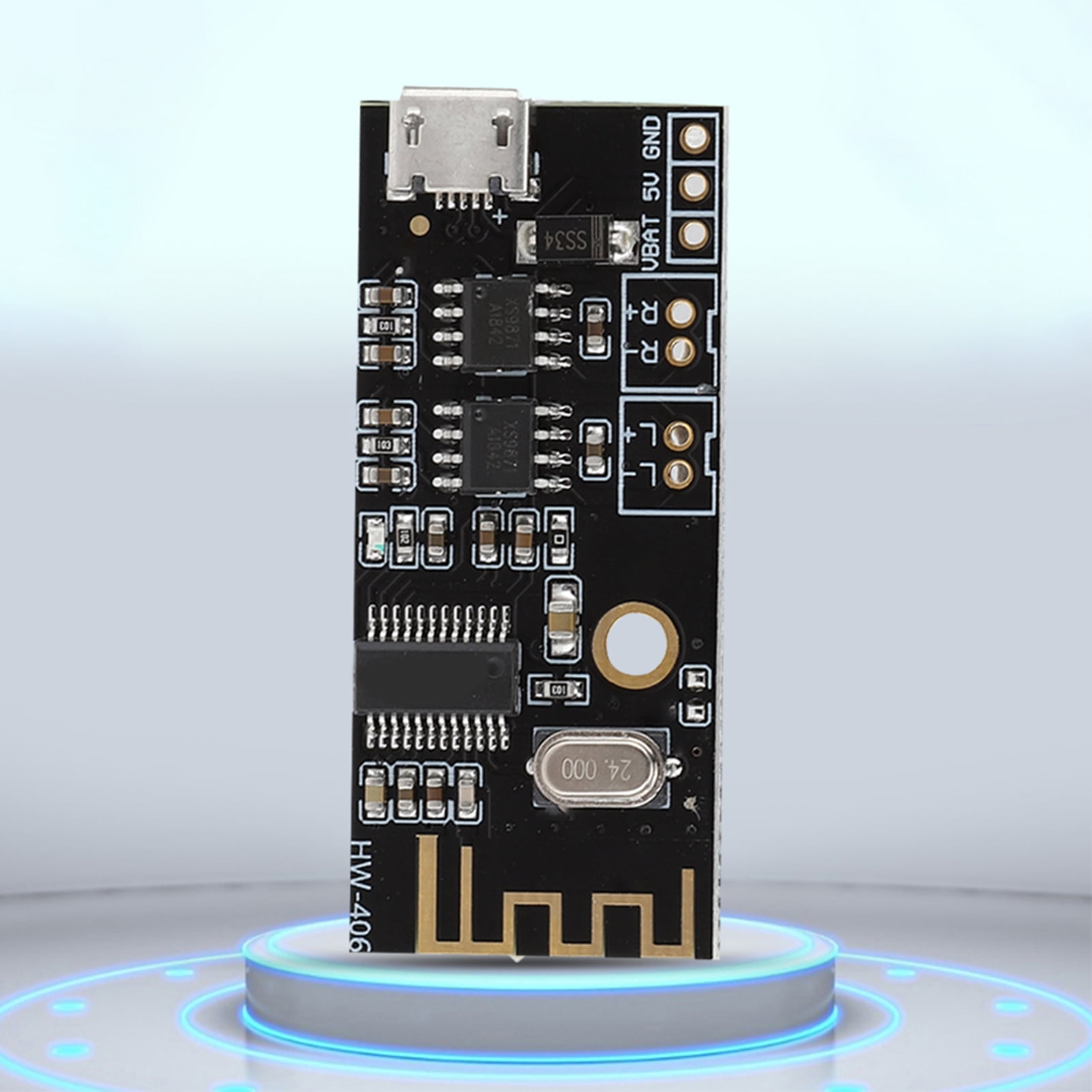 Audio Module, 2 Cables USB Sound Card Wear Resistance Wireless Audio