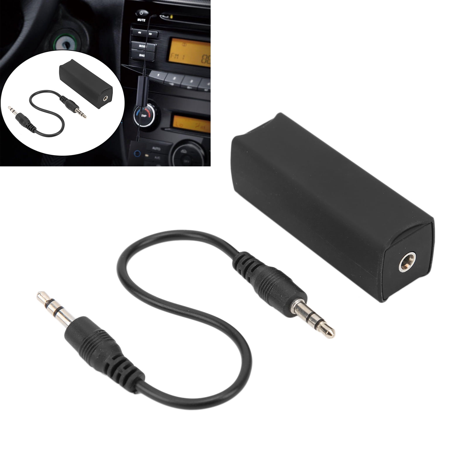 Audio Noise Filter, Black 3.5mm/0.14in Audio Interface 20HZ20KHZ Audio