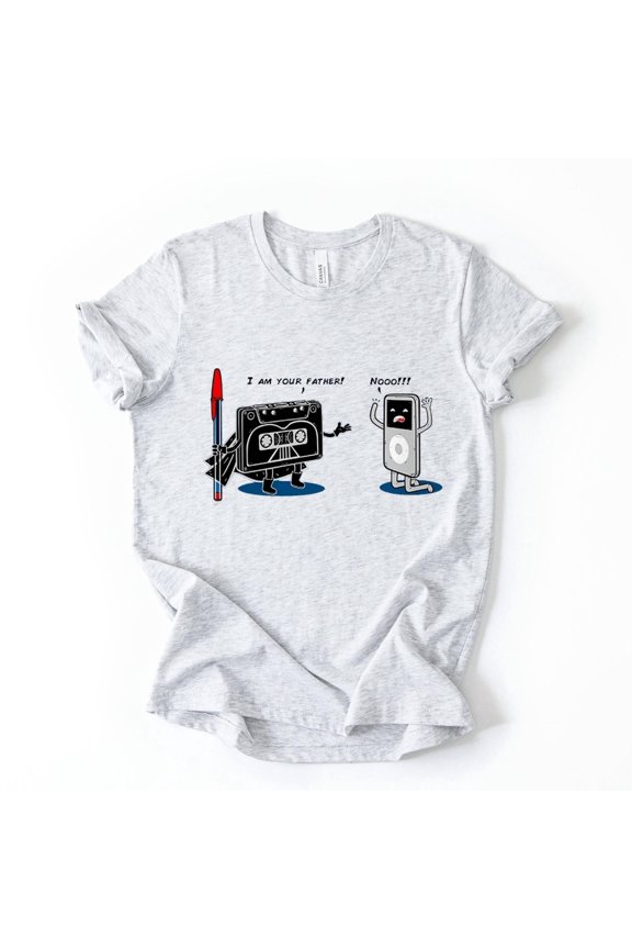 Audio Parody Tee Retro Cassette Graphic Shirt Unisex Tech Humor Top