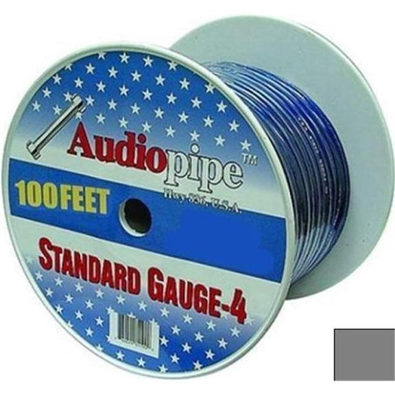 Audio Pipe PW4100-S 100 ft. Oxygen Free Power Wire Roll 4 Gauge - Silver