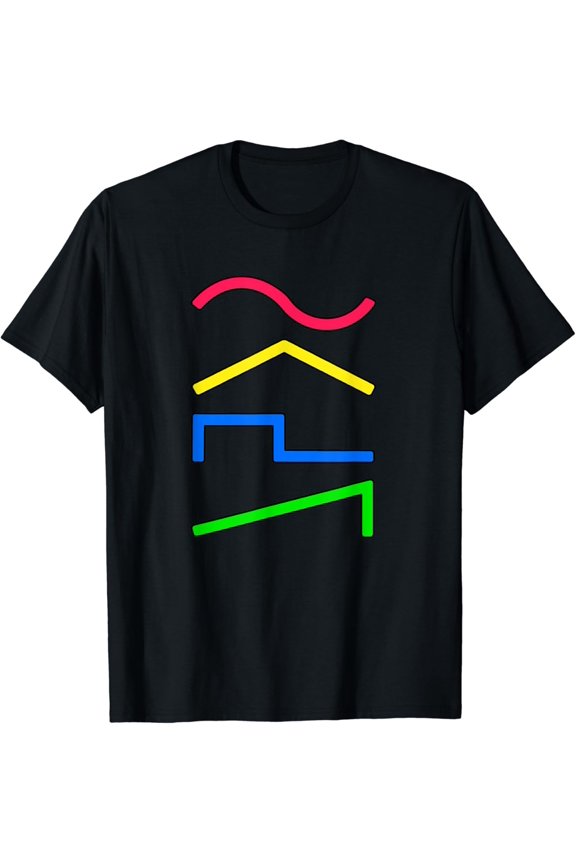 Audio Sine Waves Waveform Oscillator Synth Frequency Gift T-Shirt